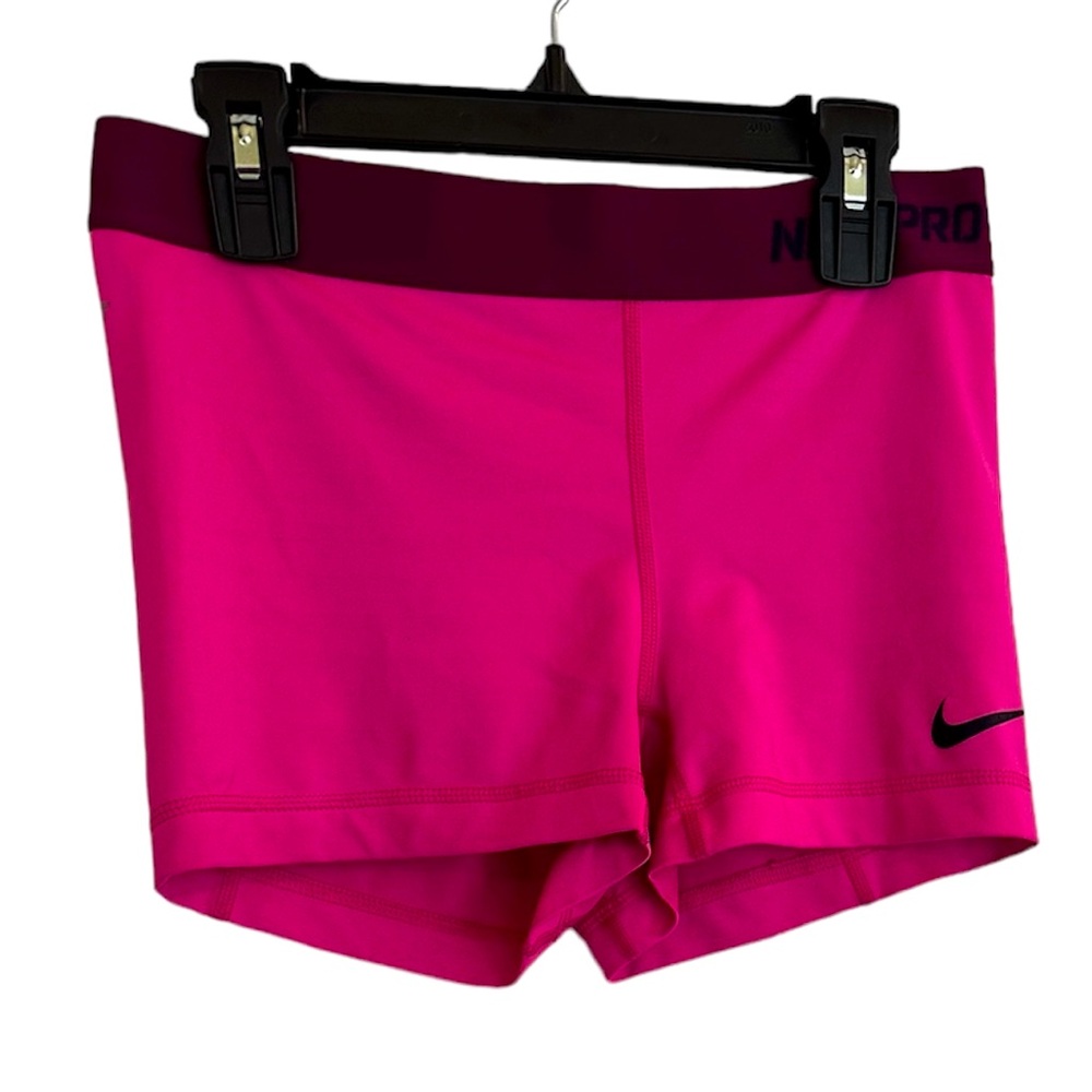 Nike pro magenta athletic shorts women S